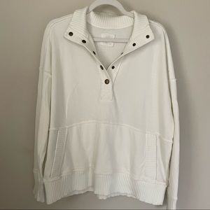 Aerie oh snap! Weekend Henley mock neck sweatshirt